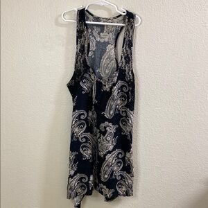 Paisley Print Sleeveless Top